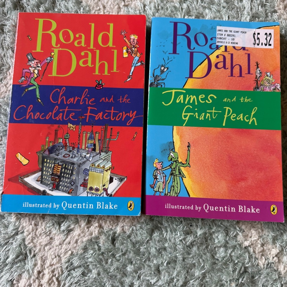 Charlie and the Chocolate Factory, James and the Giant Peach Roald Dahl Books